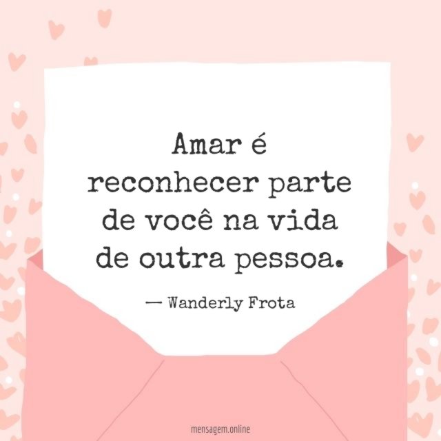 Amar é reconhecer parte de você