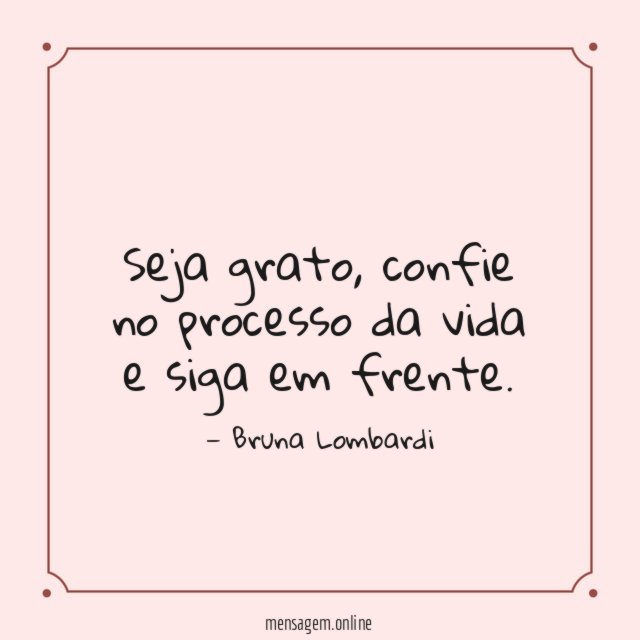 Confie no processo da vida