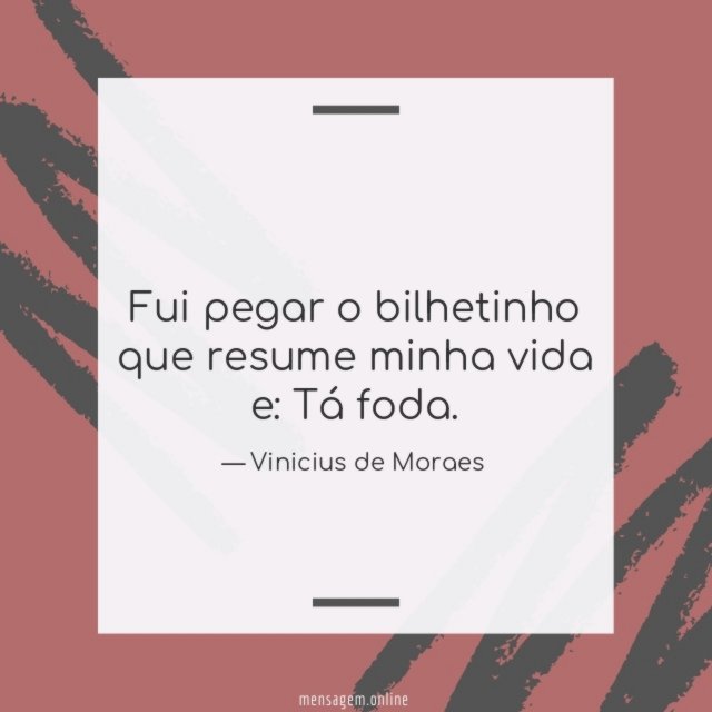 Fui pegar o bilhetinho
