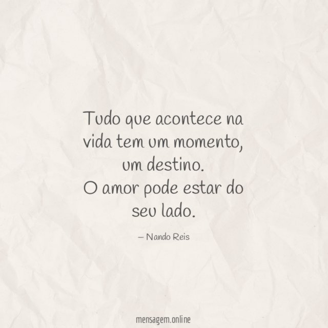 O amor pode estar do seu lado