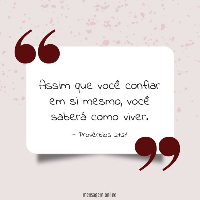 Assim que você confiar