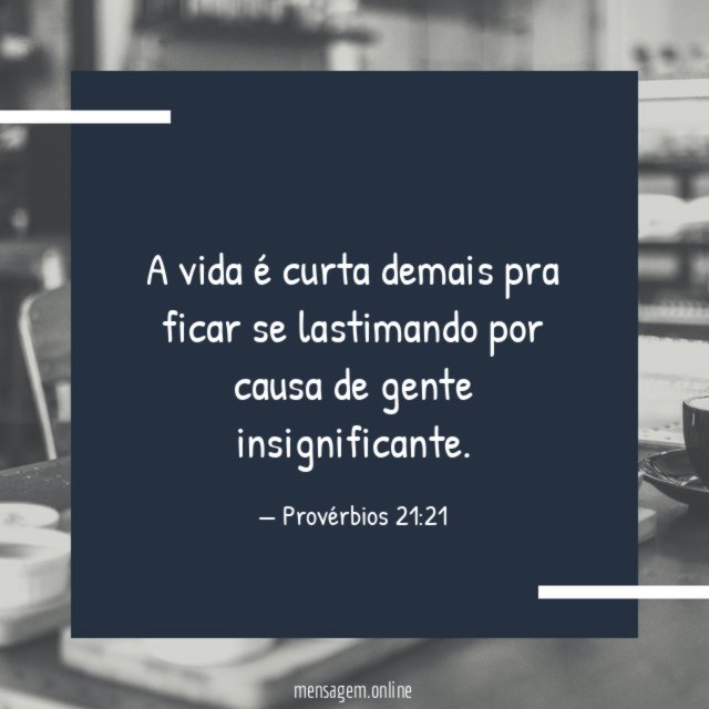 Por causa de gente insignificante