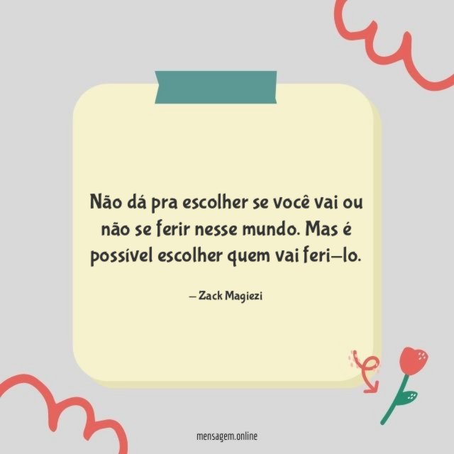 Não dá pra escolher se você