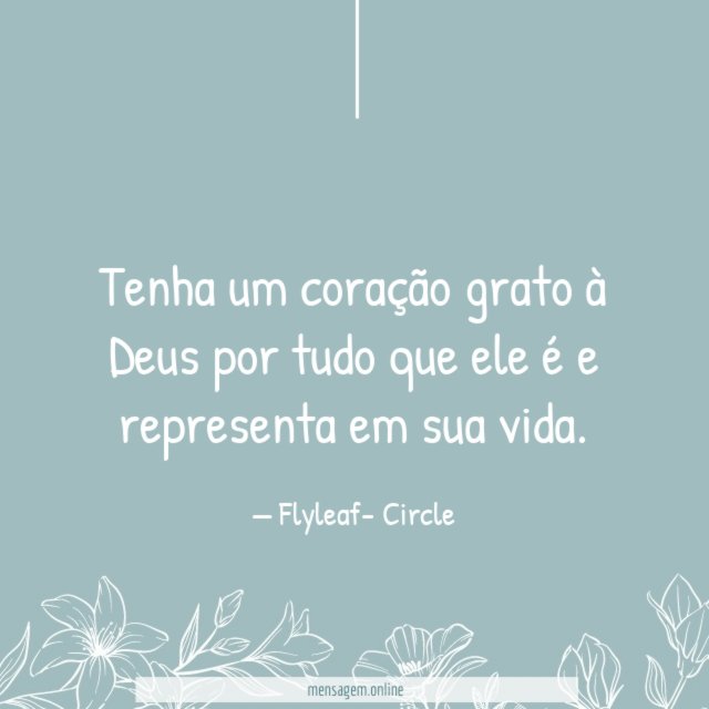 Tenha um coração grato