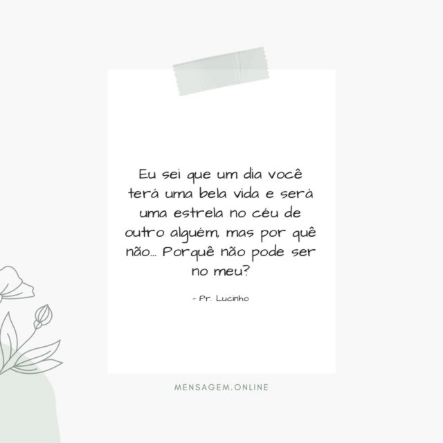 Eu sei que um dia você