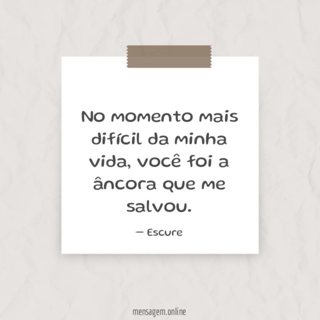 No momento mais difícil