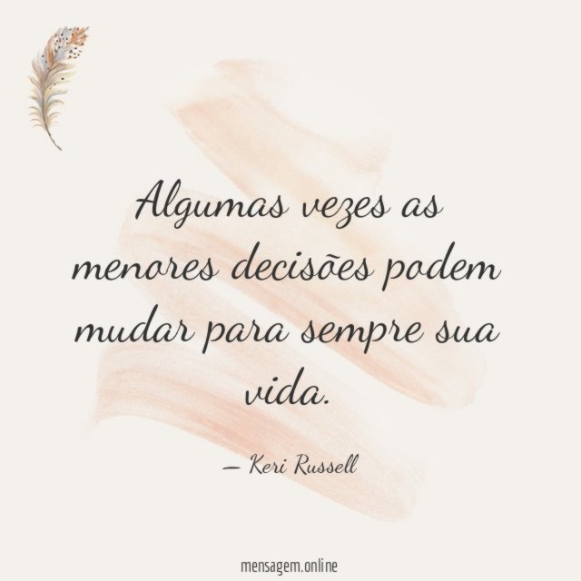 Menores decisões