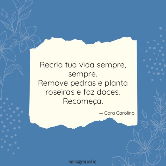 Recria tua vida