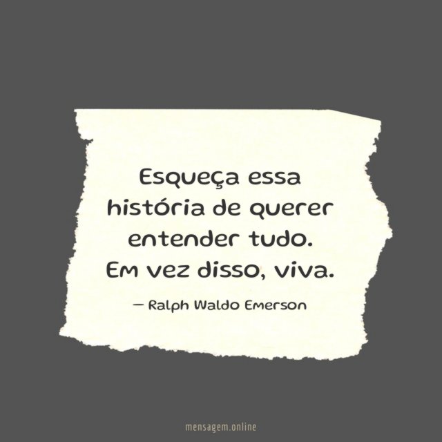 Querer entender tudo