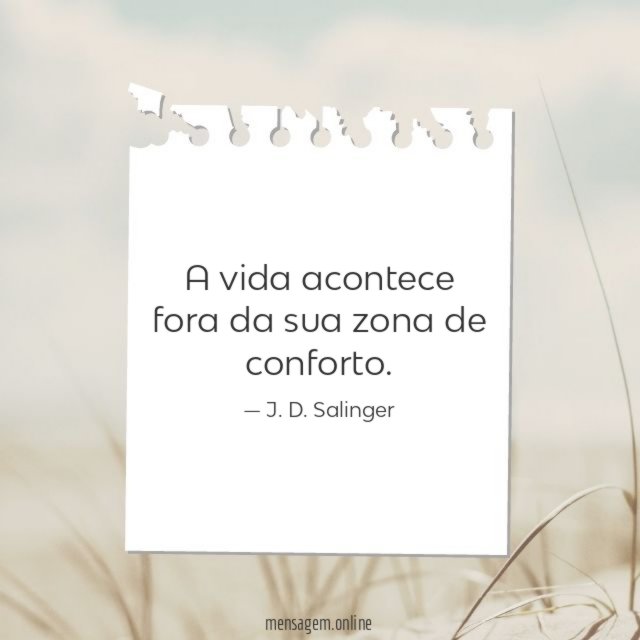 A vida acontece fora
