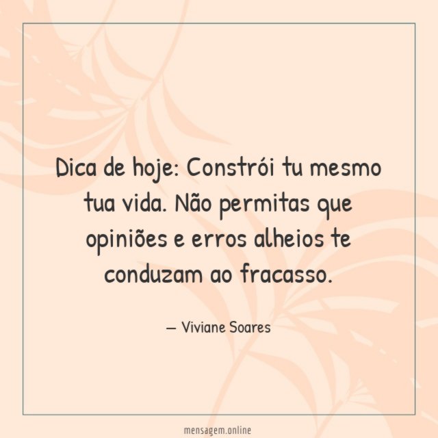 Constrói tu mesmo tua vida