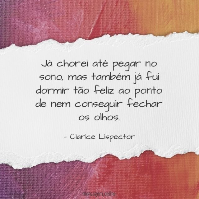 Já chorei até pegar no