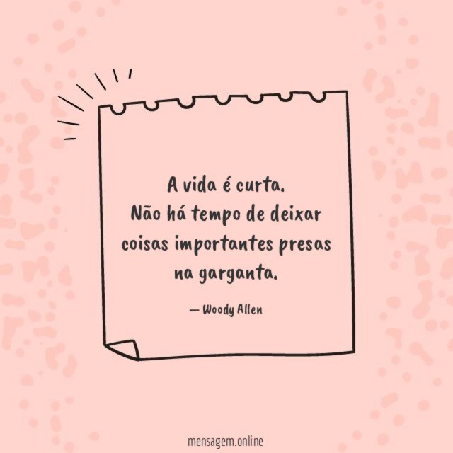 Não há tempo de