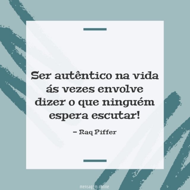 Ser autêntico na vida