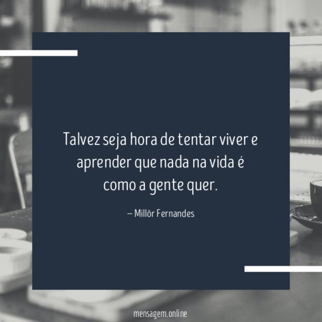 Talvez seja hora de tentar