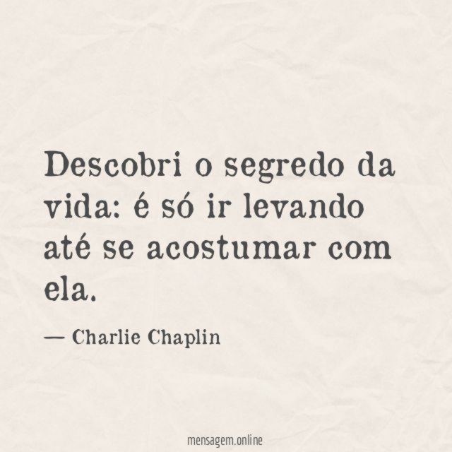 Descobri o segredo da vida
