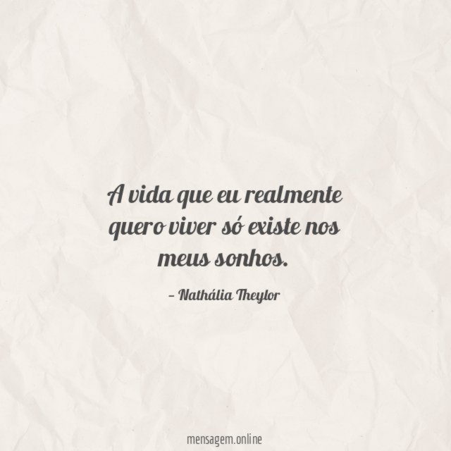 A vida que eu