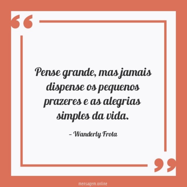 Pense grande