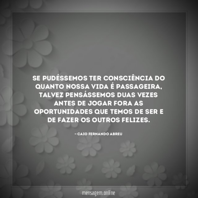 Se pudéssemos ter consciência