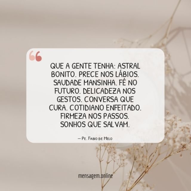 Que a gente tenha