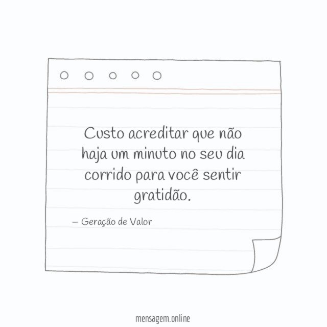 Custo acreditar que não haja
