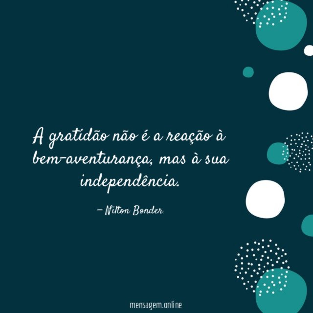 A gratidão não é a reação