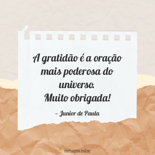 A gratidão é a oração