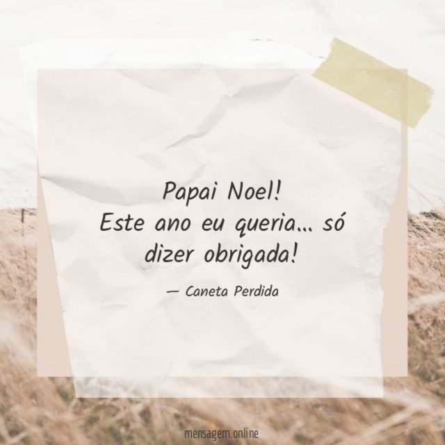 Este ano eu queria