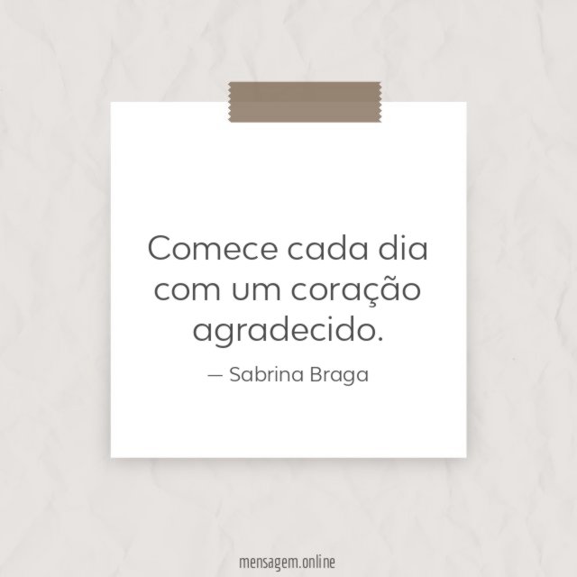 Um coração agradecido