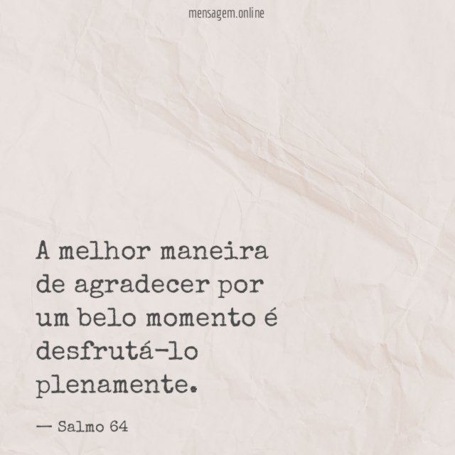 A melhor maneira de agradecer