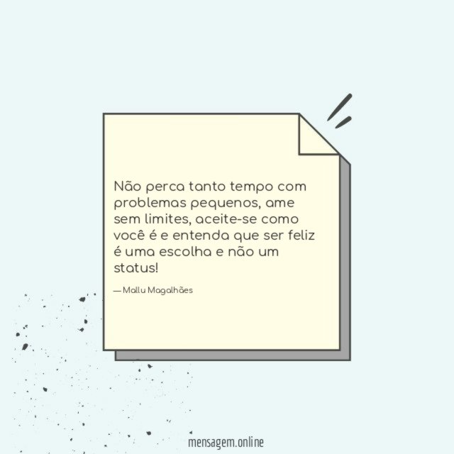 Não perca tanto tempo