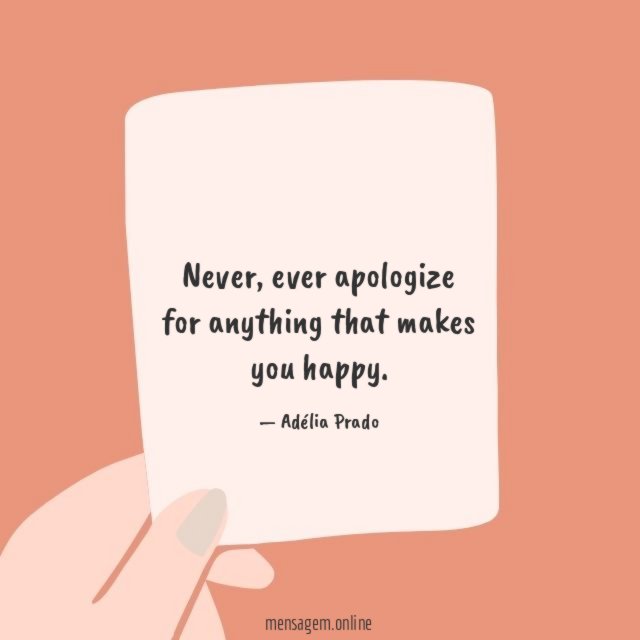 Ever apologize