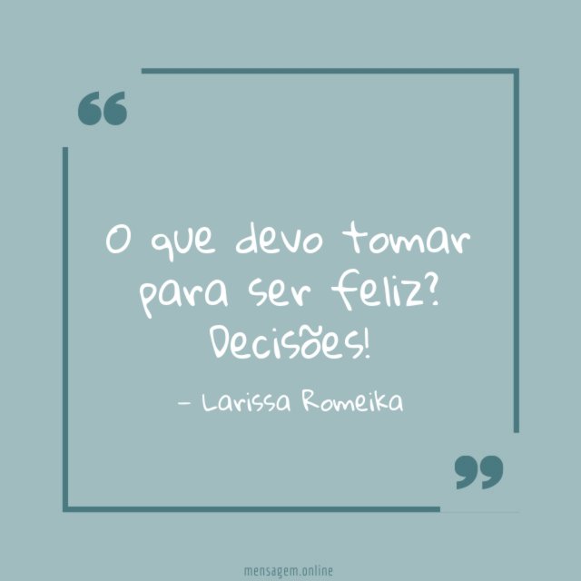 O que devo tomar