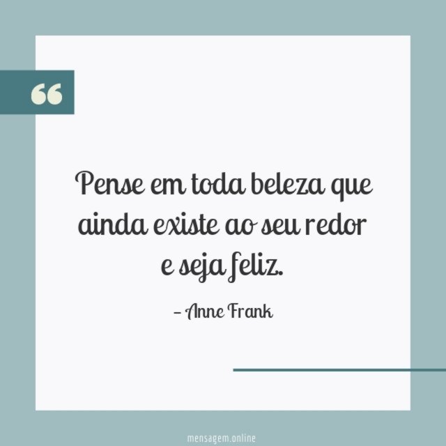 Pense em toda beleza