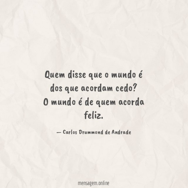 Quem disse que