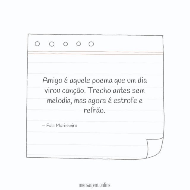 Amigo é aquele poema