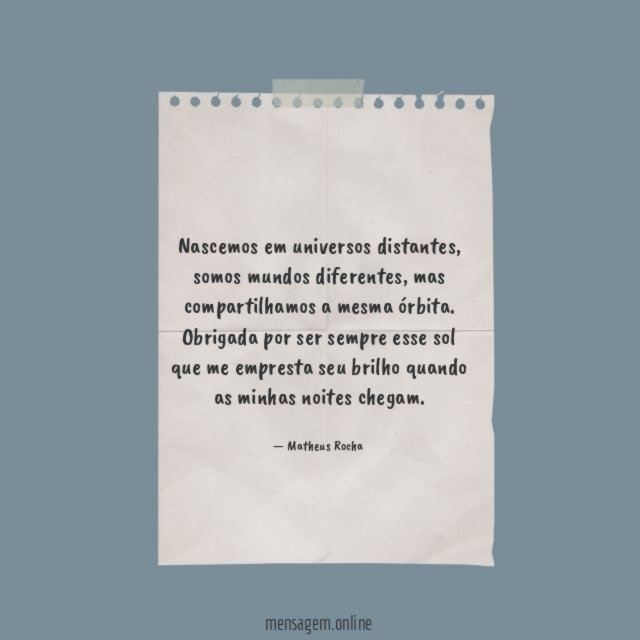 Nascemos em universos distantes
