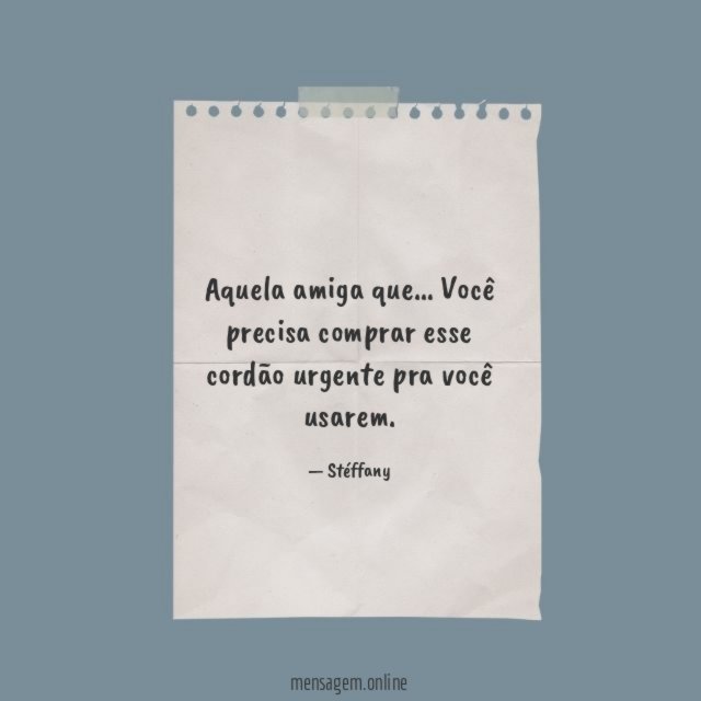Comprar esse cordão