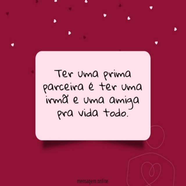 Ter uma prima parceira