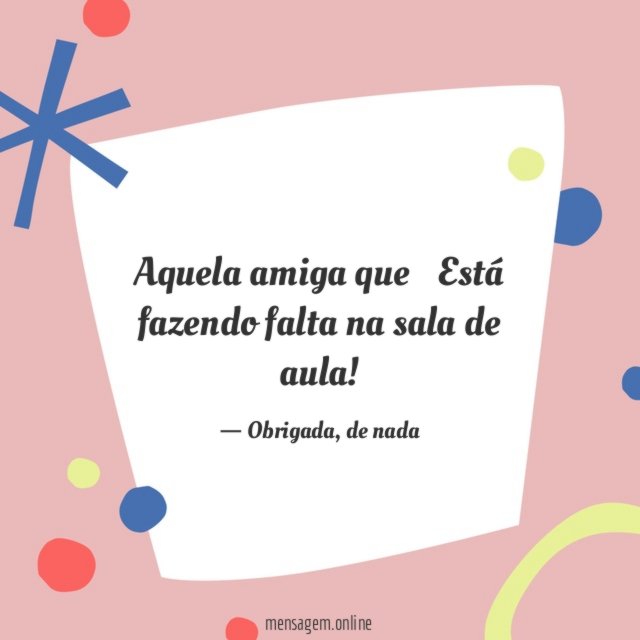 Fazendo falta na sala de aula