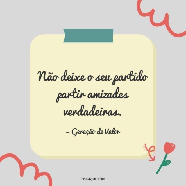 Não deixe o seu partido