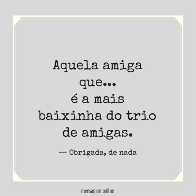 A mais baixinha do trio