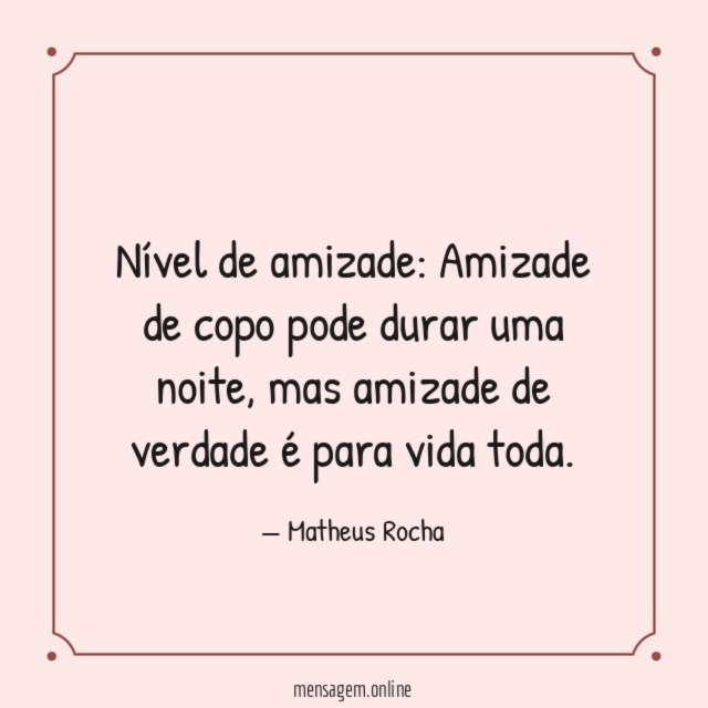 Amizade de copo