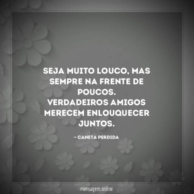 Na frente de poucos