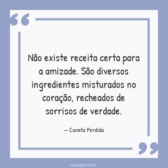 Não existe receita certa