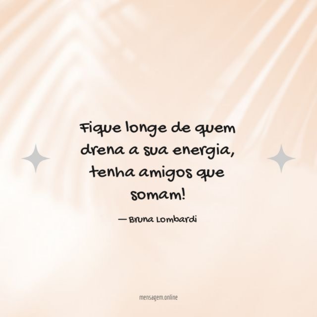Fique longe de quem drena