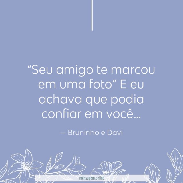 Seu amigo te marcou em uma foto