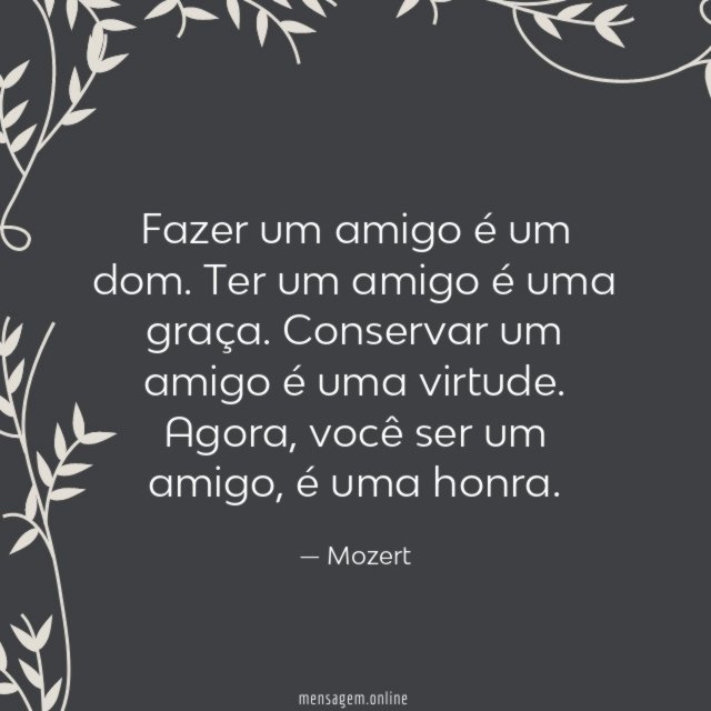 Fazer um amigo é um dom