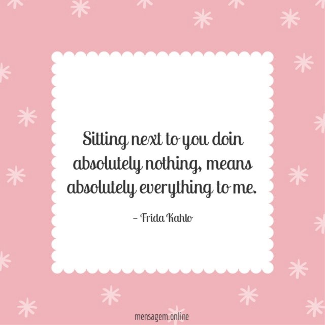 Sitting next to you