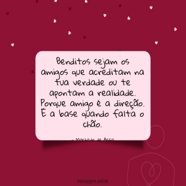 Benditos sejam os amigos